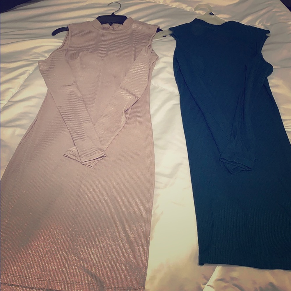 Champagne dress/ Green Dress longsleeve